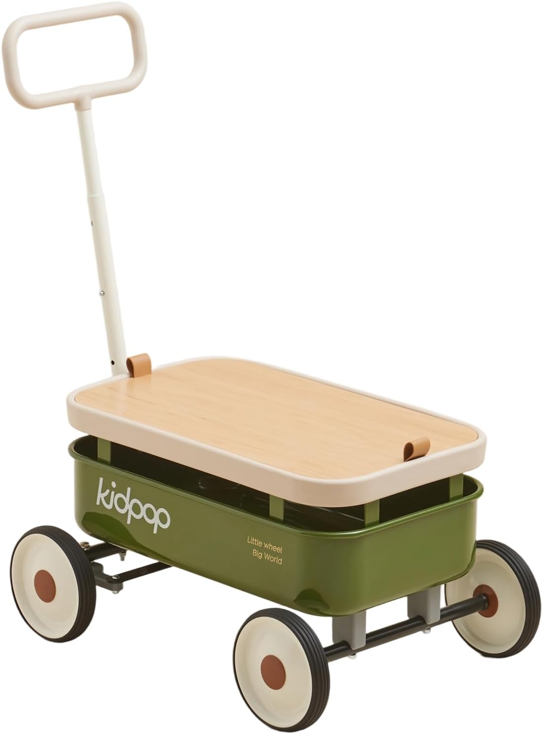 Detalle de Kidpop PULA-Wild 3 in 1: Carrello a mano per bambini – Verde, 2,5–8 anni