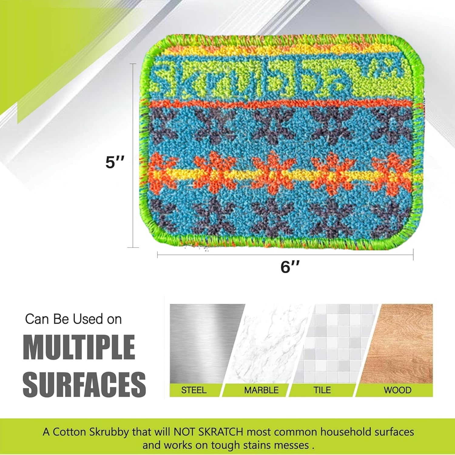 Detalle de Wet-it! Skrubba 3-Pack Reusable Scrubbers — Non-Scratch, Eco-Friendly Dish Sponges