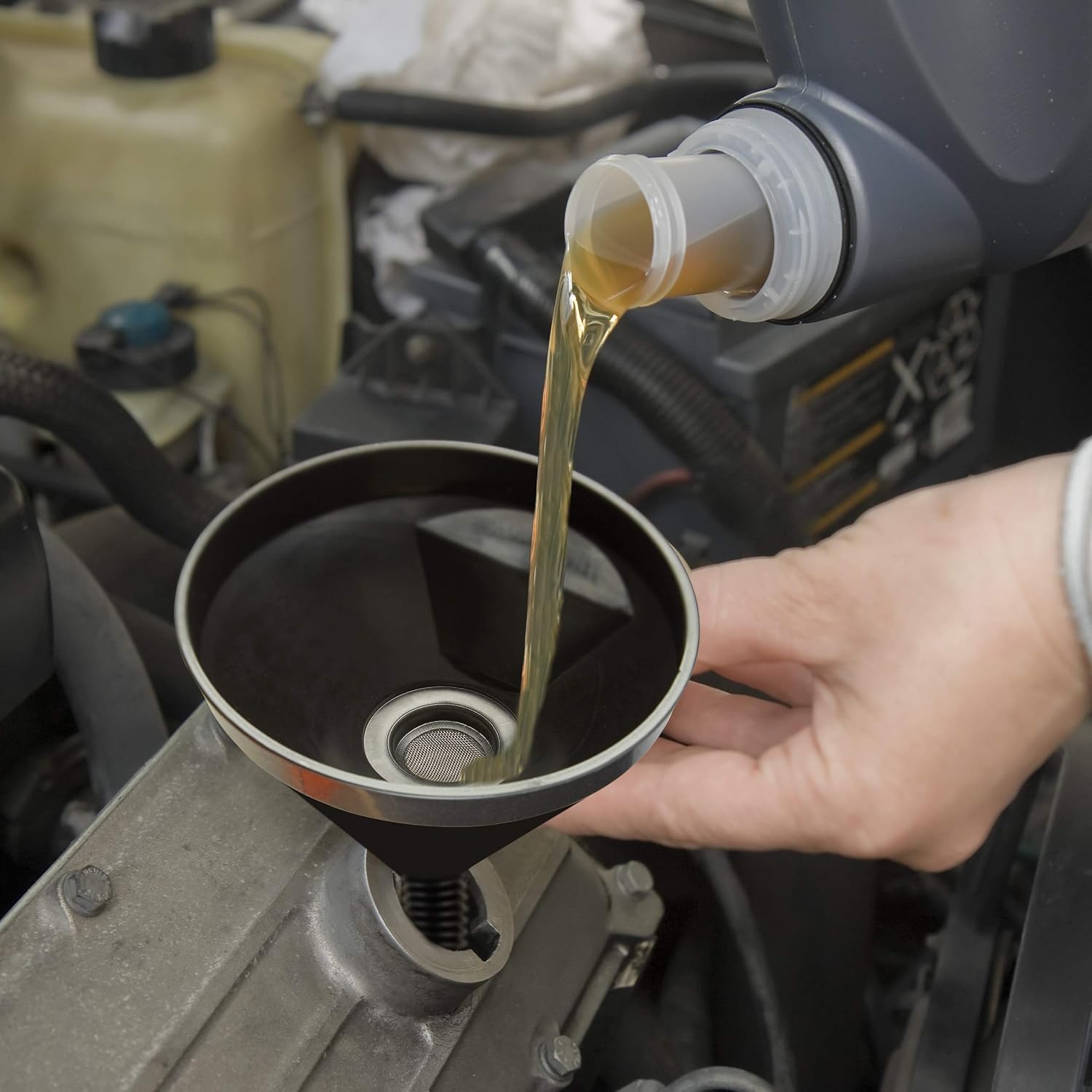 Detalle de Relaxdays Imbuto per Benzina, Set da 5 in Varie Misure con Tubo Flessibile – Versatilità per auto e cucina