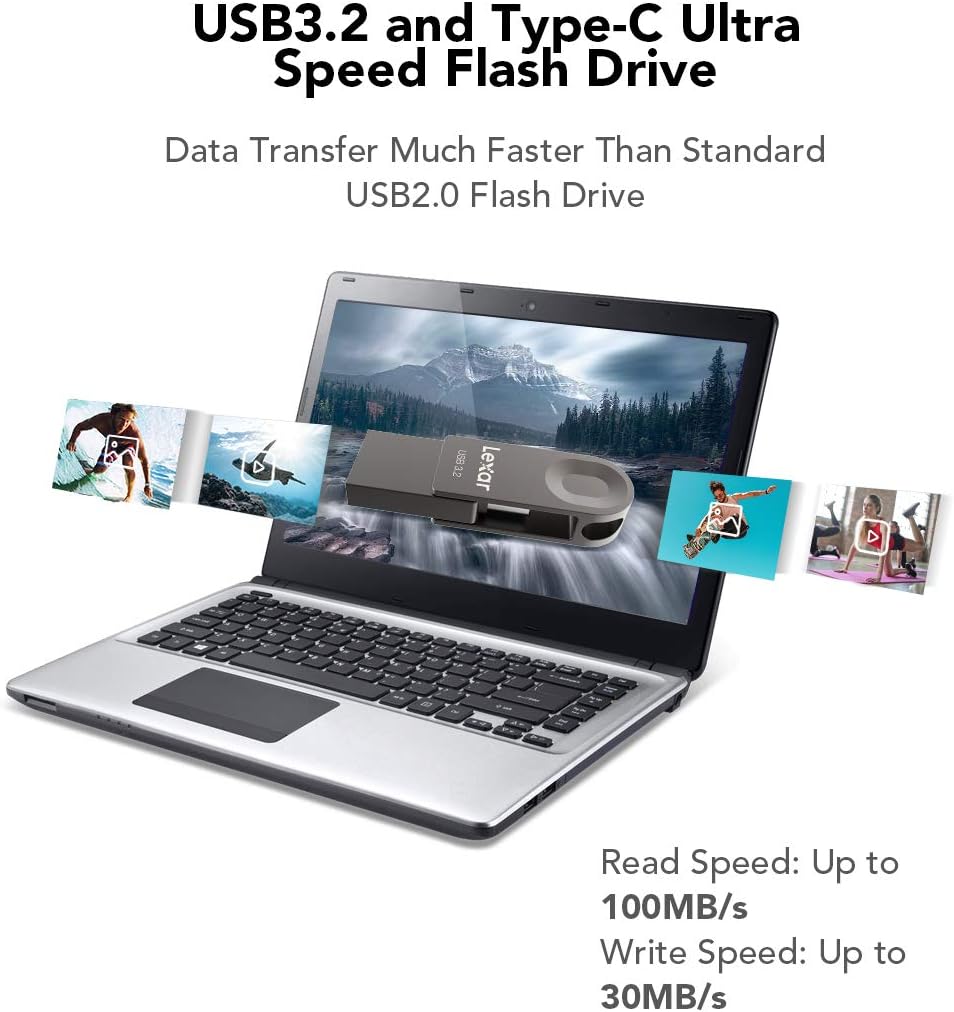 Thumbnail 1 de Lexar JumpDrive E32c 128GB USB-C/A