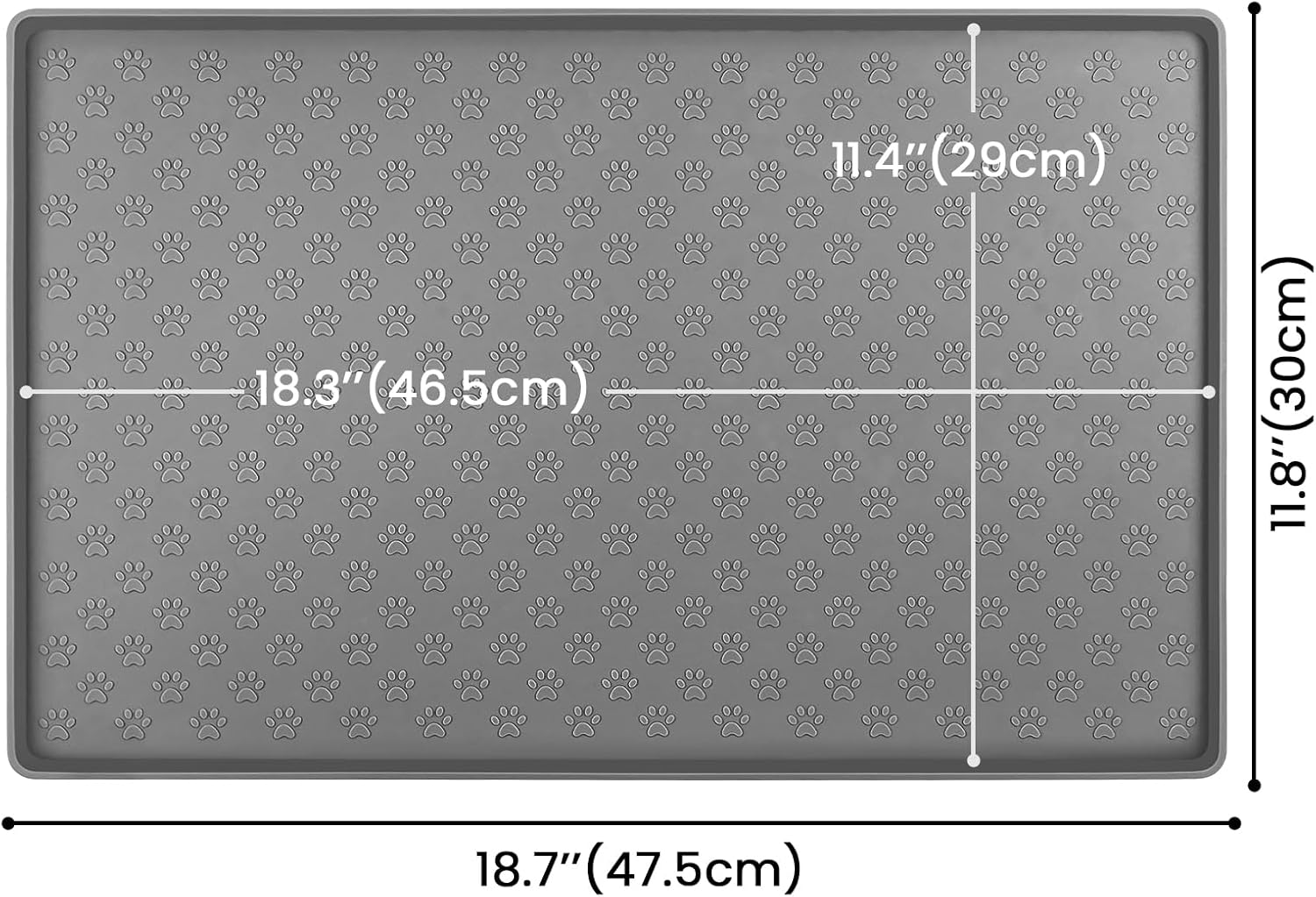 Detalle de Ptlom Pet Placemat 18" Silicone Mat for Pets
