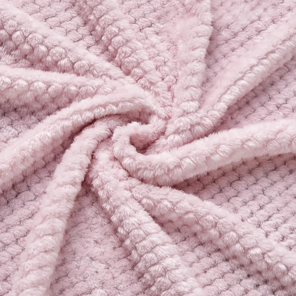 Thumbnail 3 de CREVENT 75cm x 100cm Cute Cozy Fluffy Warm Baby Blanket (Pink Baby Giraffe)