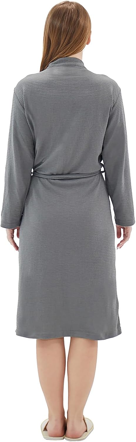 Detalle 2 de Dowesrobe Women's Cotton Waffle Bathrobe