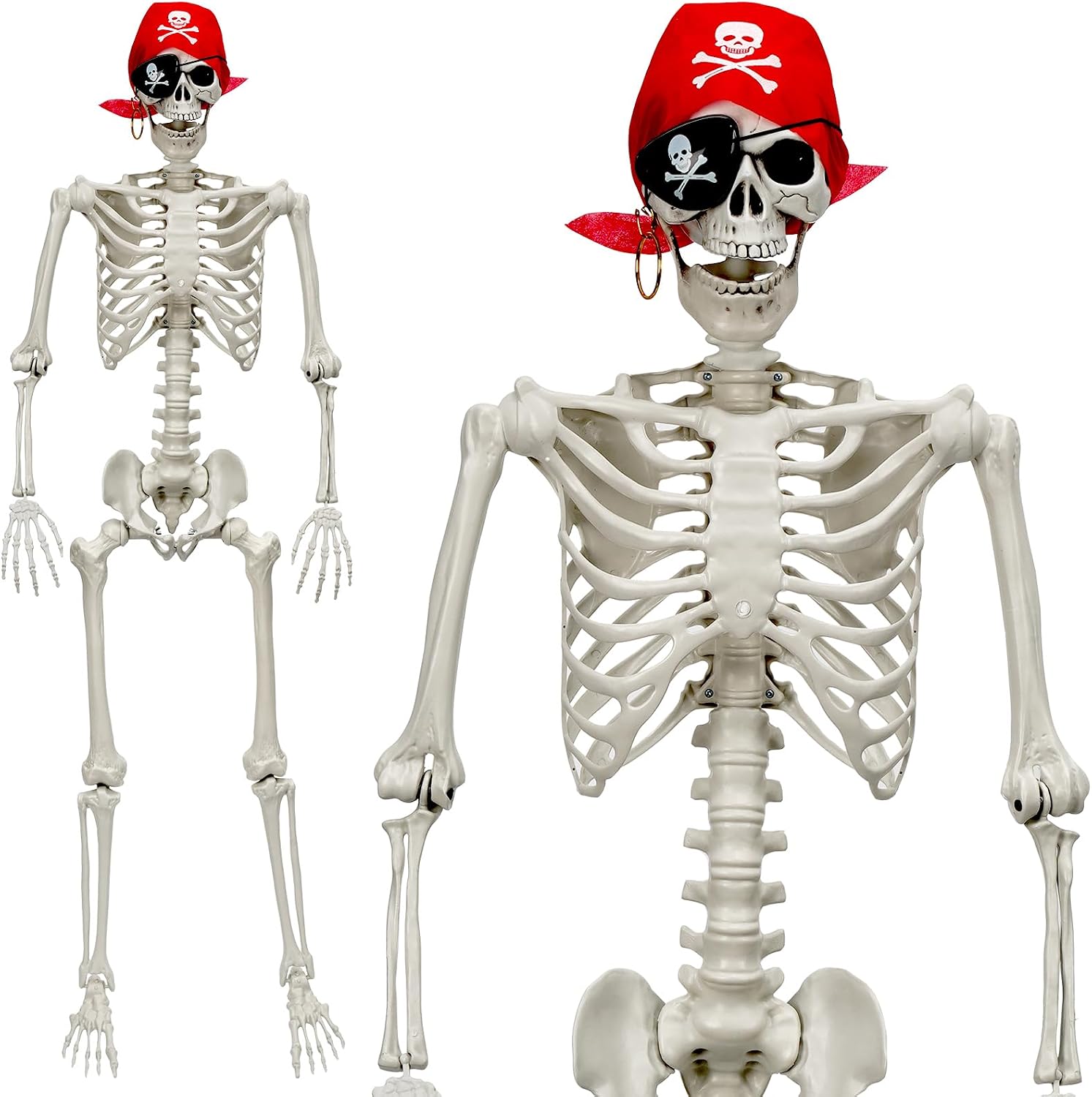 Thumbnail 5 de MyoGrip SK10 5.5-Foot Posable Halloween Skeleton with Pirate Details