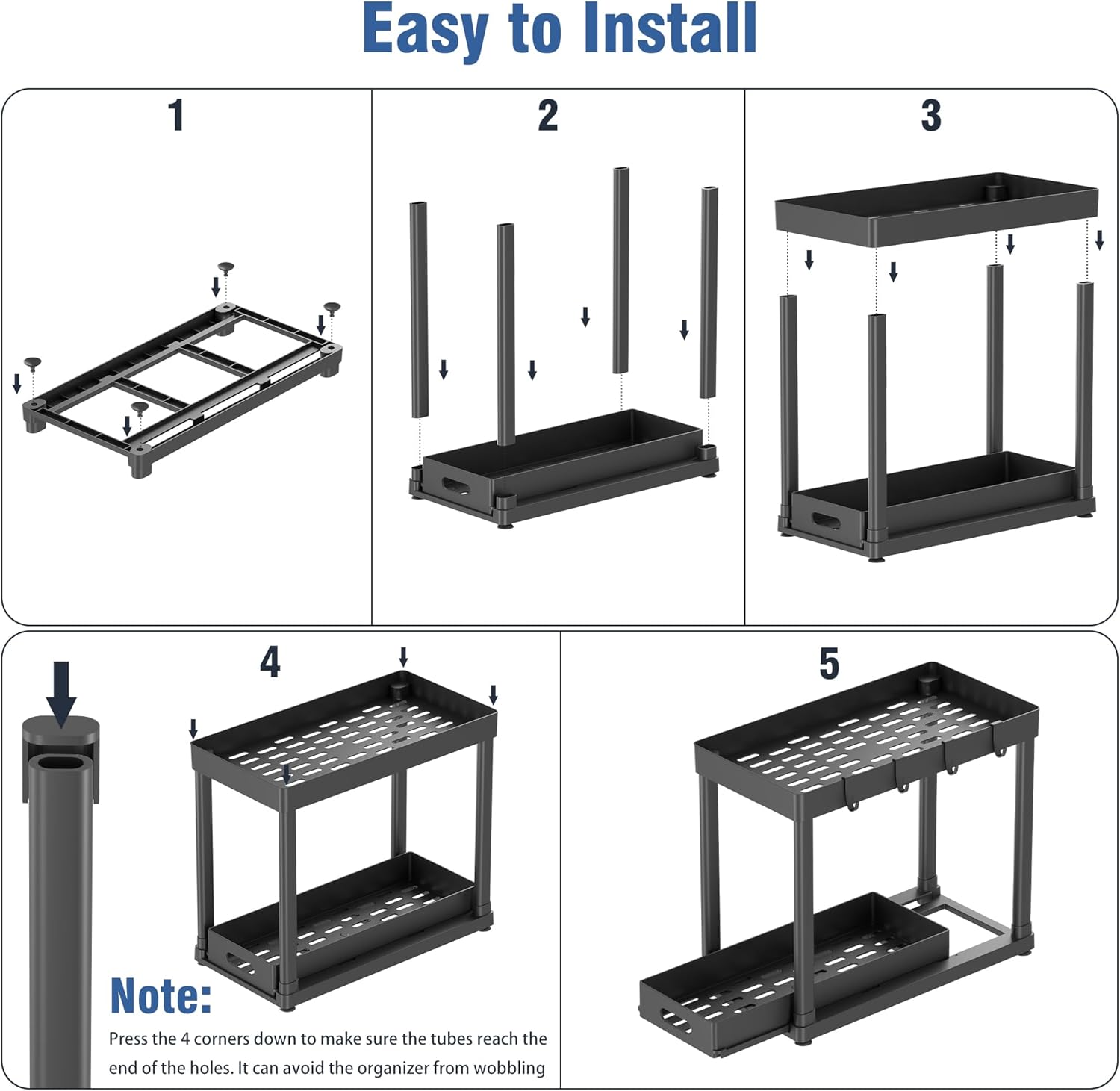 Thumbnail 6 de POUGNY 2 Pack Pull-Out Under Sink Organizer 15