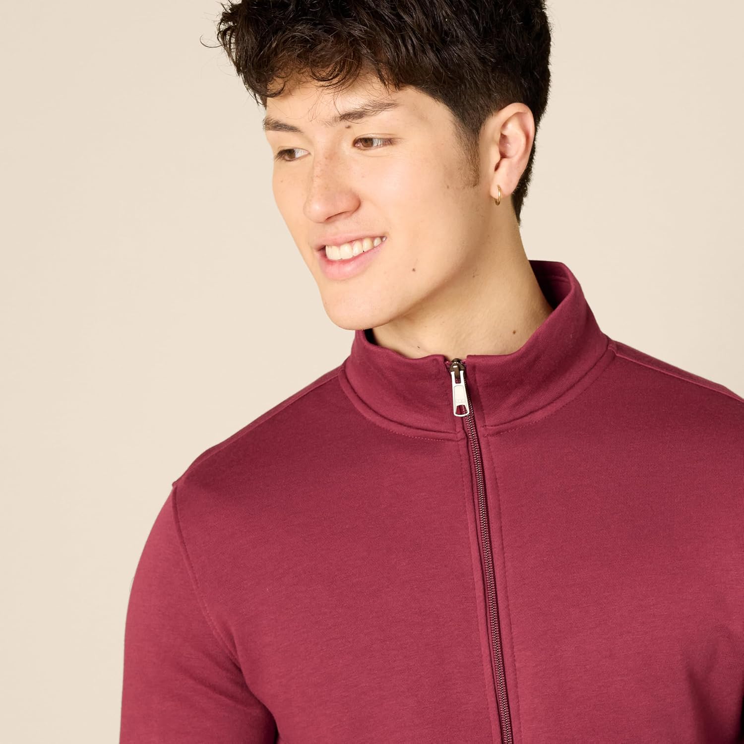 Thumbnail 3 de Amazon Essentials Men’s Fleece Zip-Up Mock Neck Sweatshirt (Mid-weight, Regular Fit)