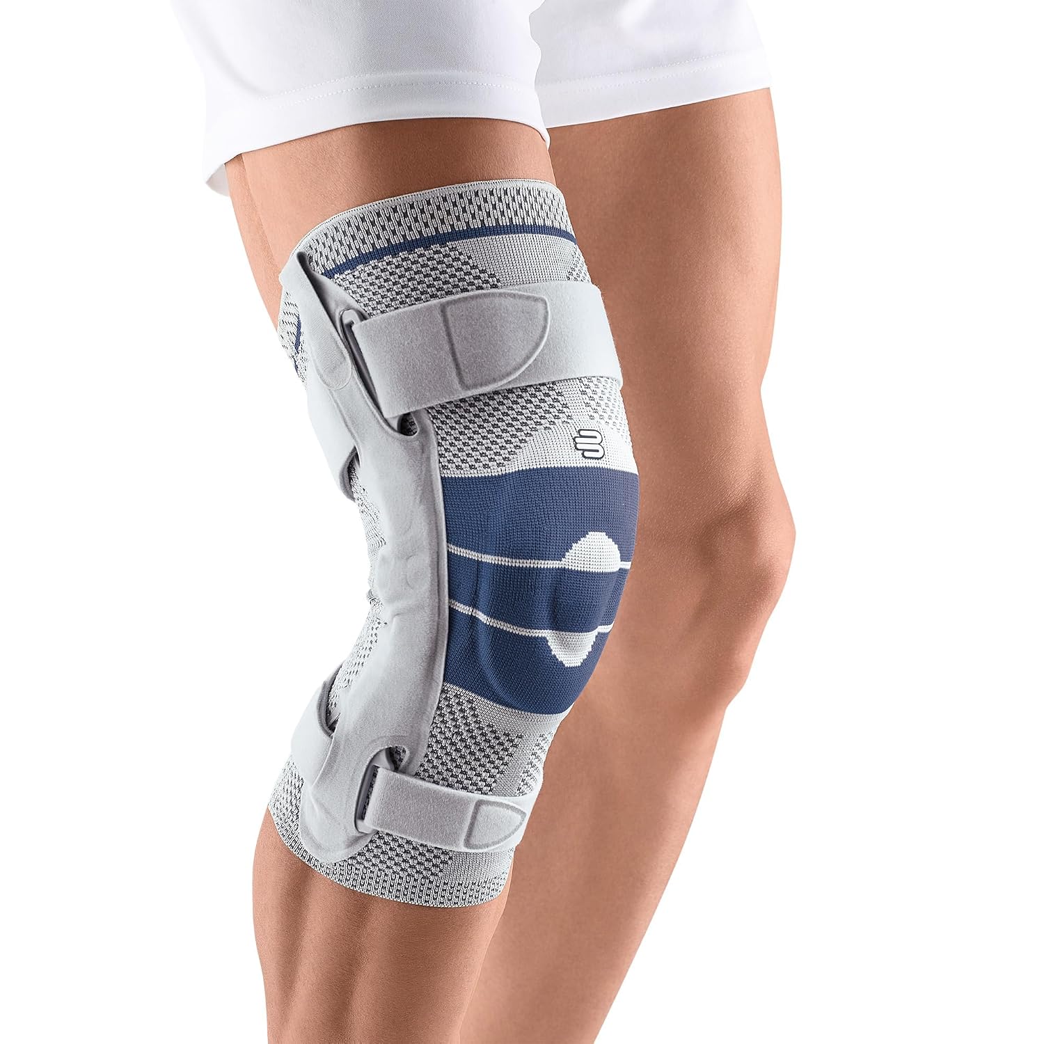 Detalle de Bauerfeind GenuTrain S – stabilizator kolana z zawiasami, lewe kolano, rozmiar 2