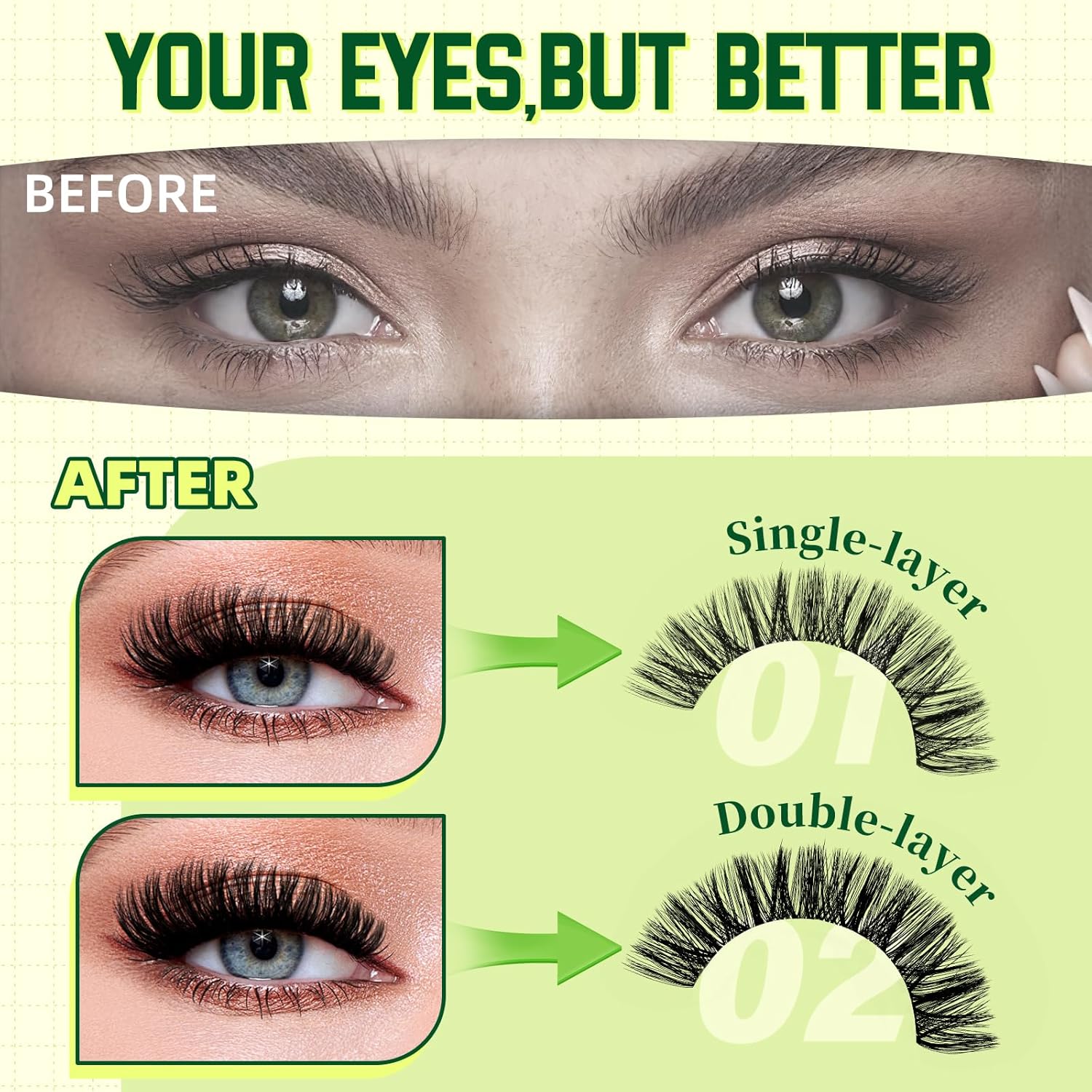 Detalle 2 de KEYYOU Y02 Cluster Lashes 144pcs ๐