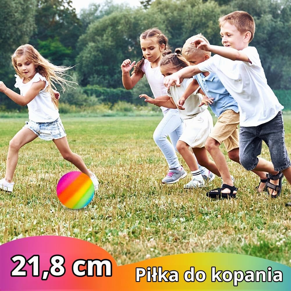 Detalle de OSDUE P2-CHQMUL241105-FBA – piłka do zabaw z PVC w tęczowych kolorach