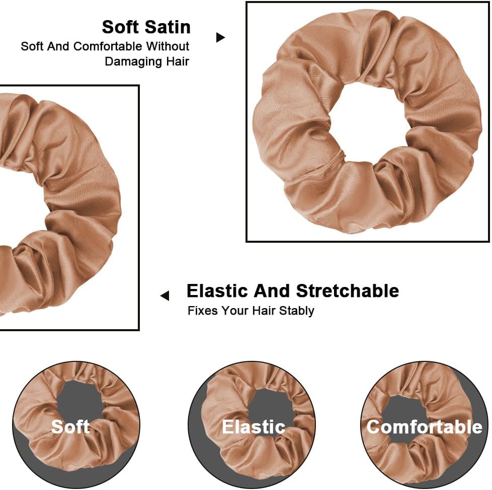 Detalle 2 de LOPHE Estilo A 🎀 Coleteros de Satén Grandes 5 Pcs