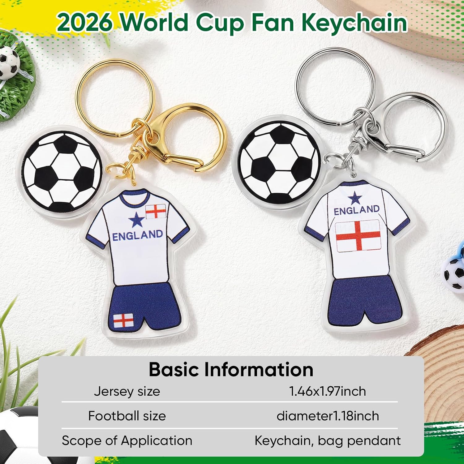Detalle de Uixitoil Soccer Keychain Acrylic