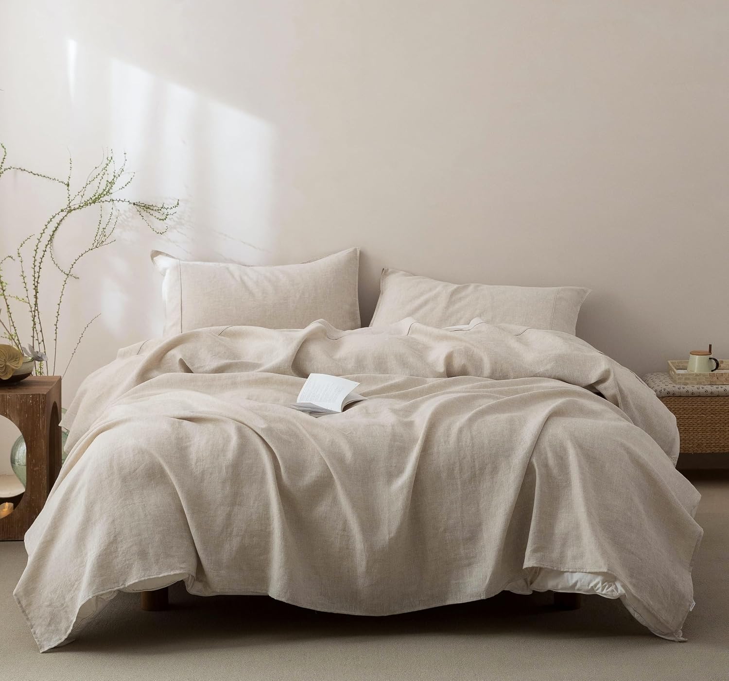 Detalle de Talasily 100% French Linen Sheets Twin 16"