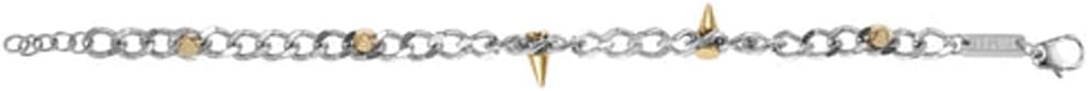Thumbnail 4 de Diesel Bracelet homme en acier inoxydable 2 tons avec fermoir mousqueton