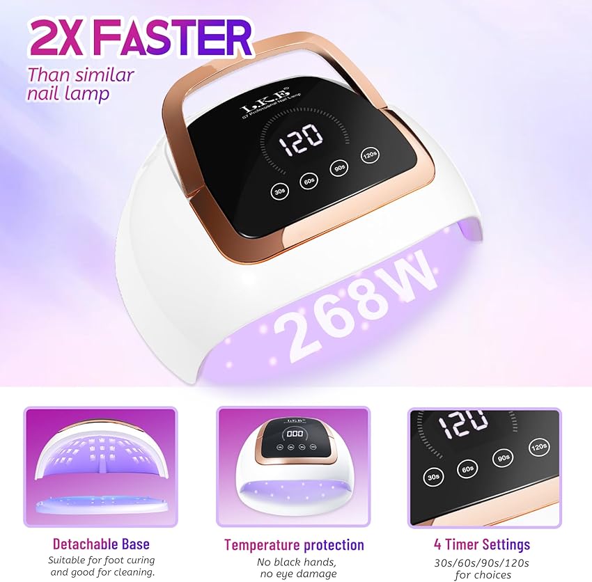 Thumbnail 1 de Wisdompark 268W UV LED Nail Lamp — 4 Timers 💅