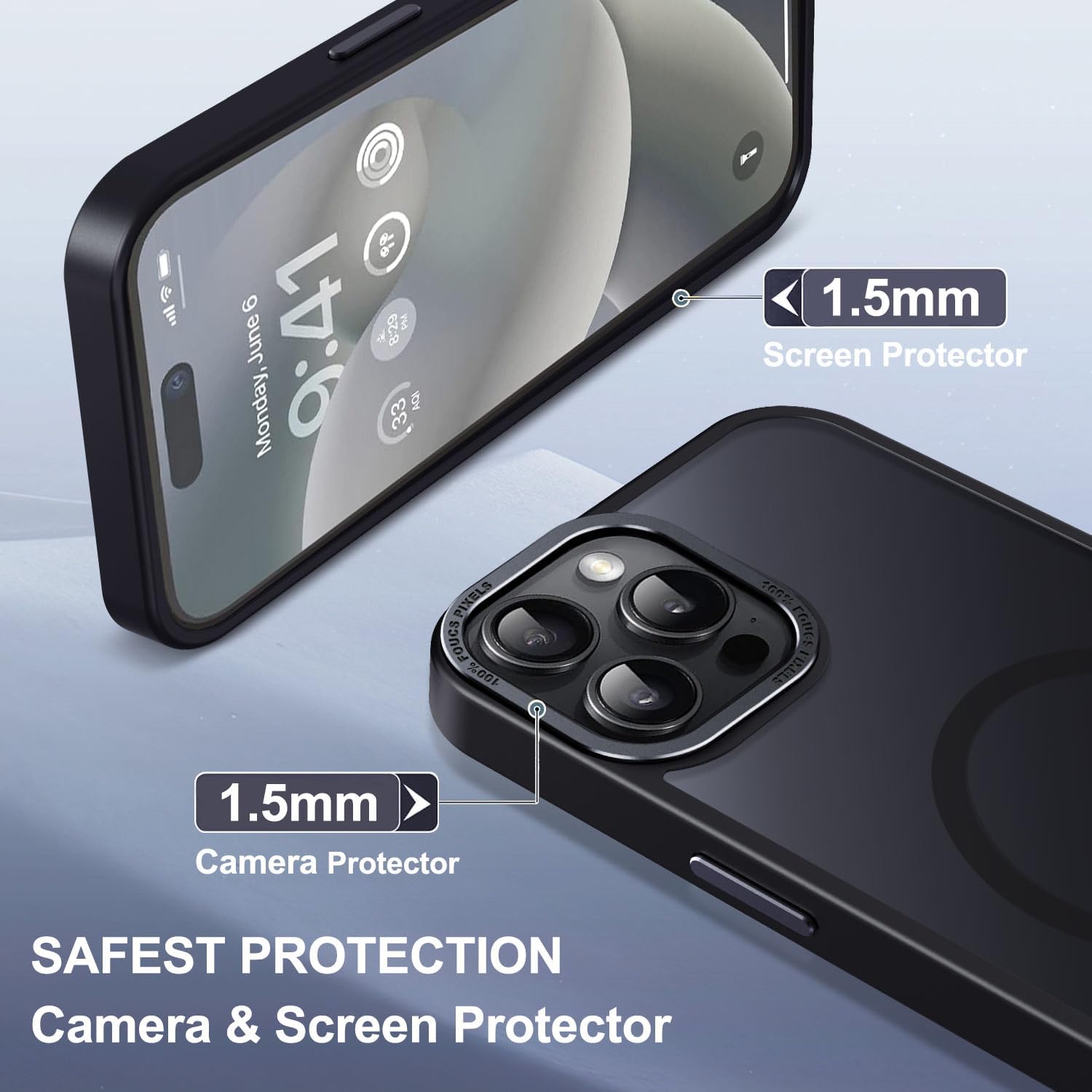 Thumbnail 4 de Newfuture Magnetic iPhone 15 Pro Max slim 6.7" case