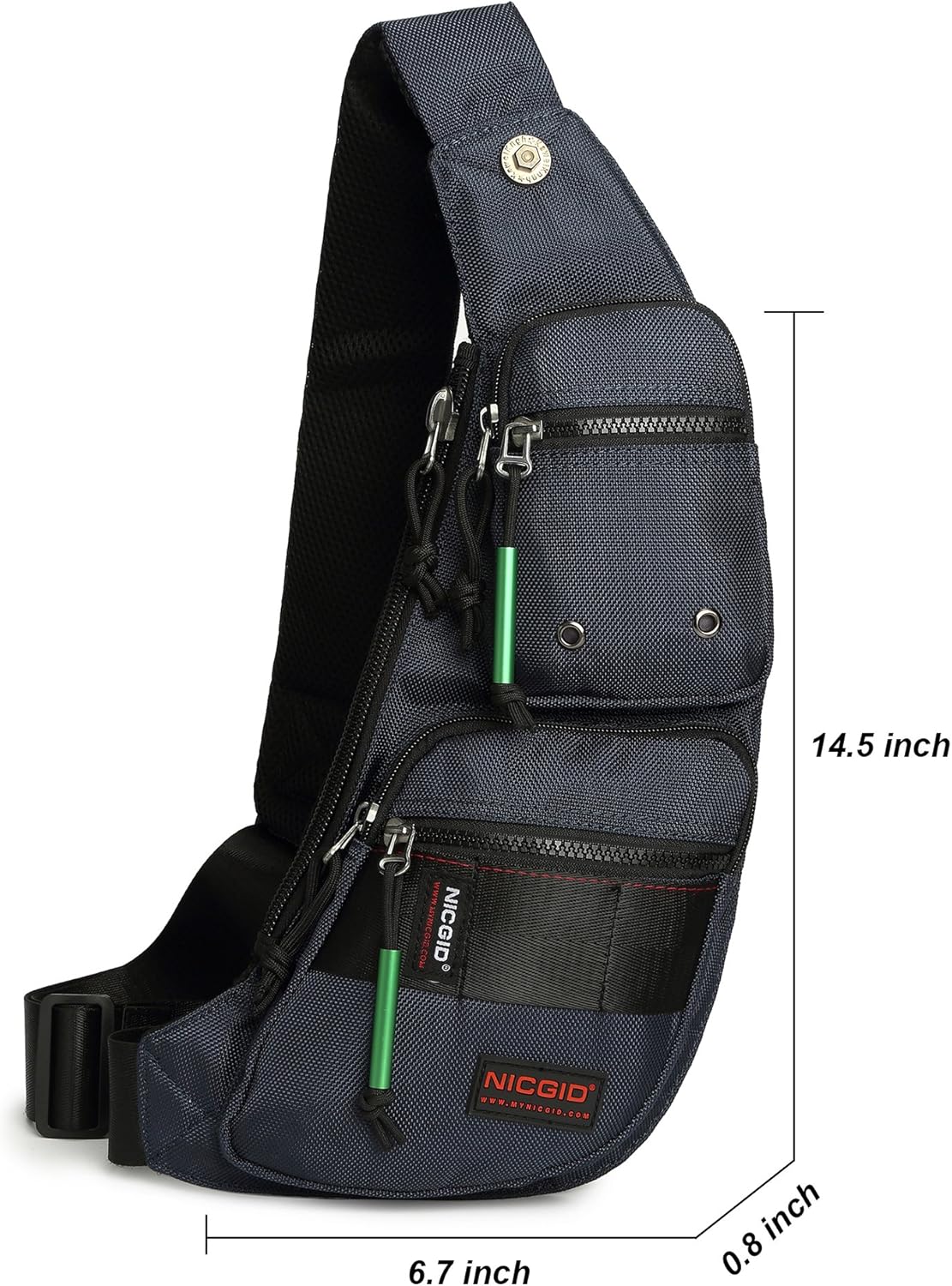 Thumbnail 4 de Nicgid Sling Bag Chest Shoulder Backpack Fanny Pack Crossbody – Versatile Nylon Pack for Everyday Use