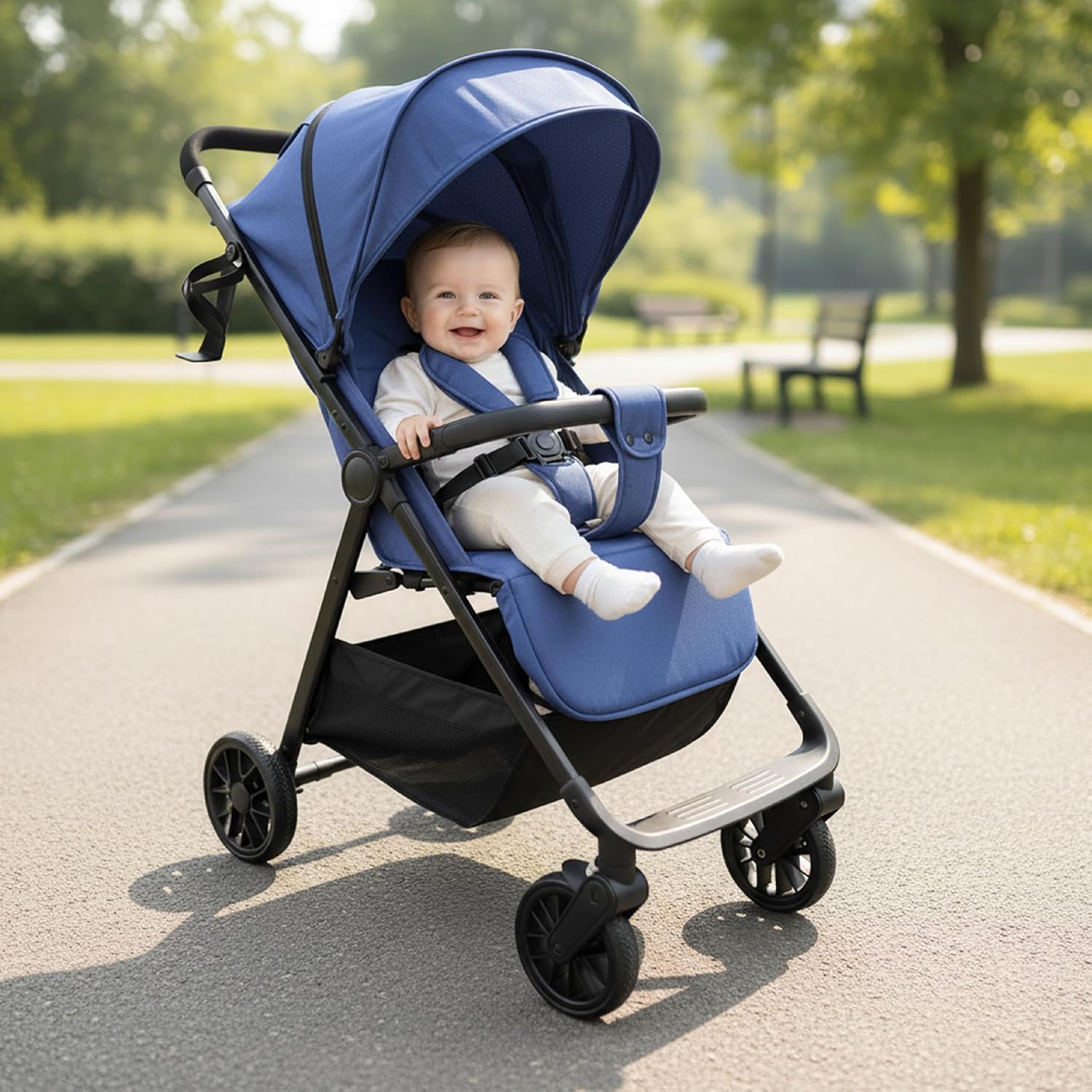 Thumbnail 1 de Baroni Kids Passeggino Leggero Richiudibile up to 22 kg — Compatto, con Schienale Reclinabile e Cappottina Estensibile