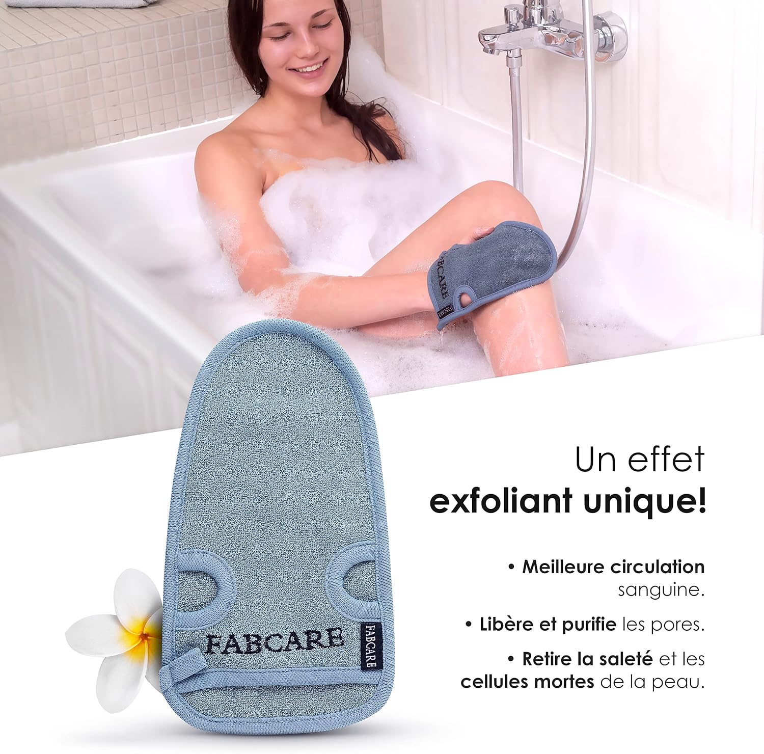 Detalle 2 de FABCARE Gant Exfoliant Corps 2 pièces 🧖♀
