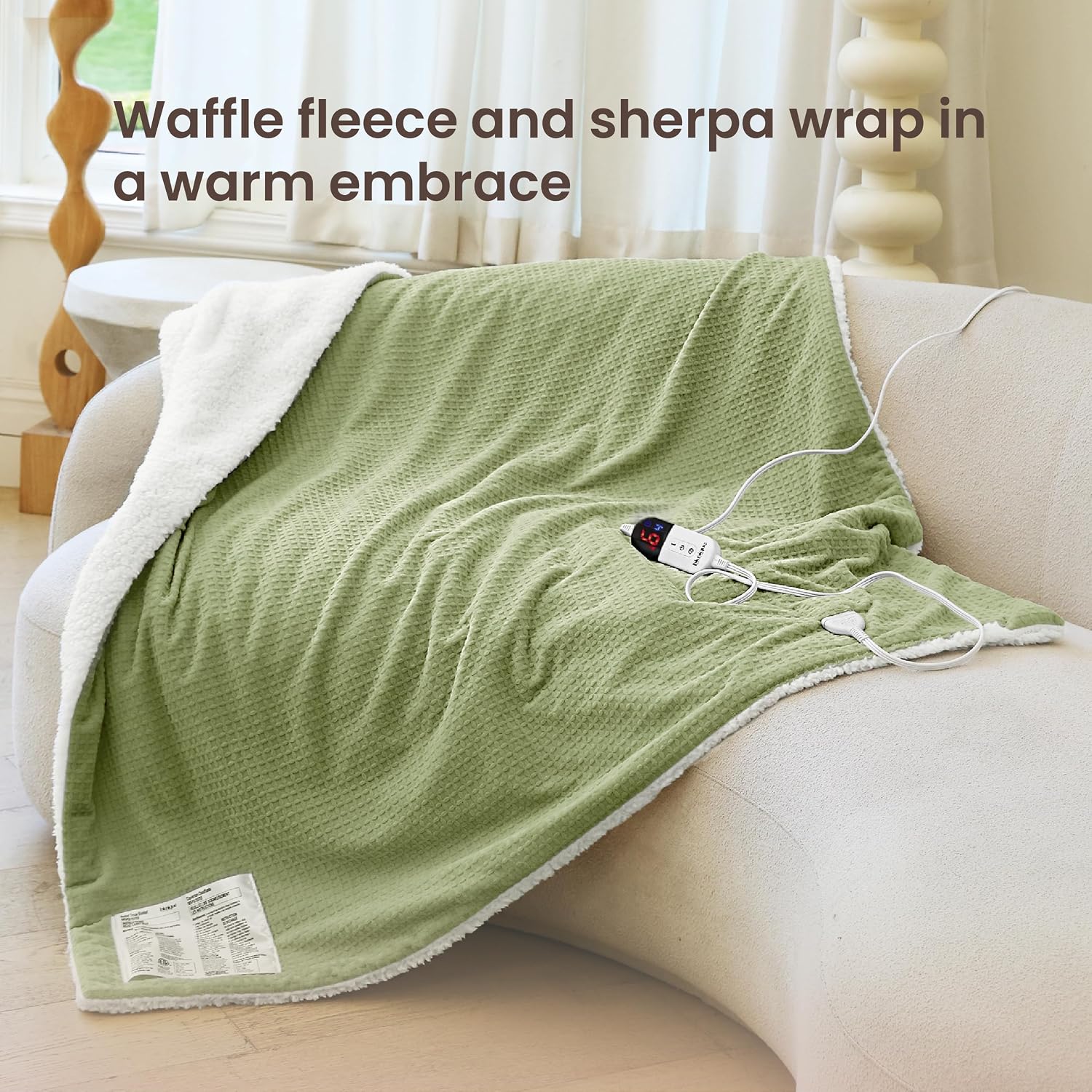 Detalle 2 de blunique Heated Blanket 50x60 Inches Electric Throw