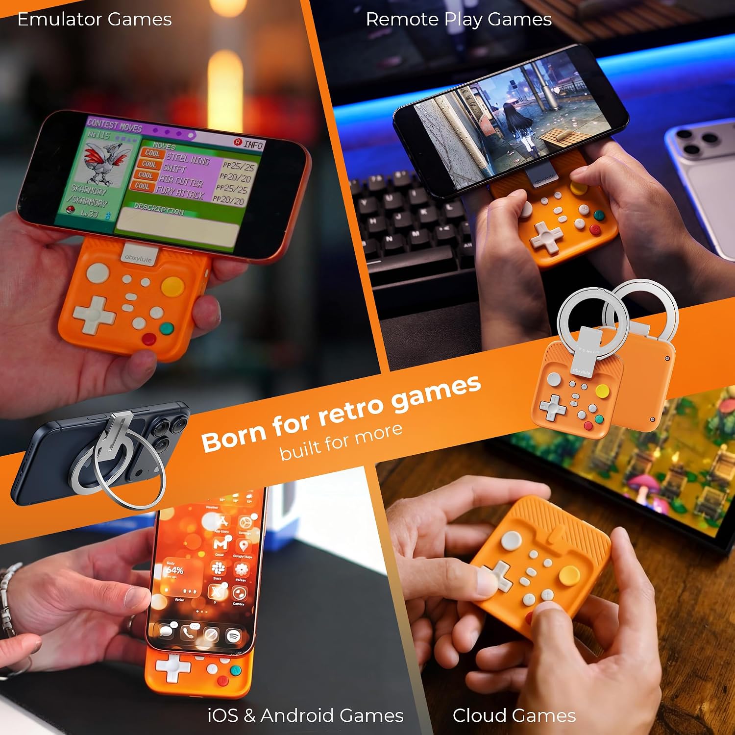 Thumbnail 6 de abxylute M4 Snap-On Mobile Gaming Controller – Portable Retro-Style Gamepad for Android & iPhone
