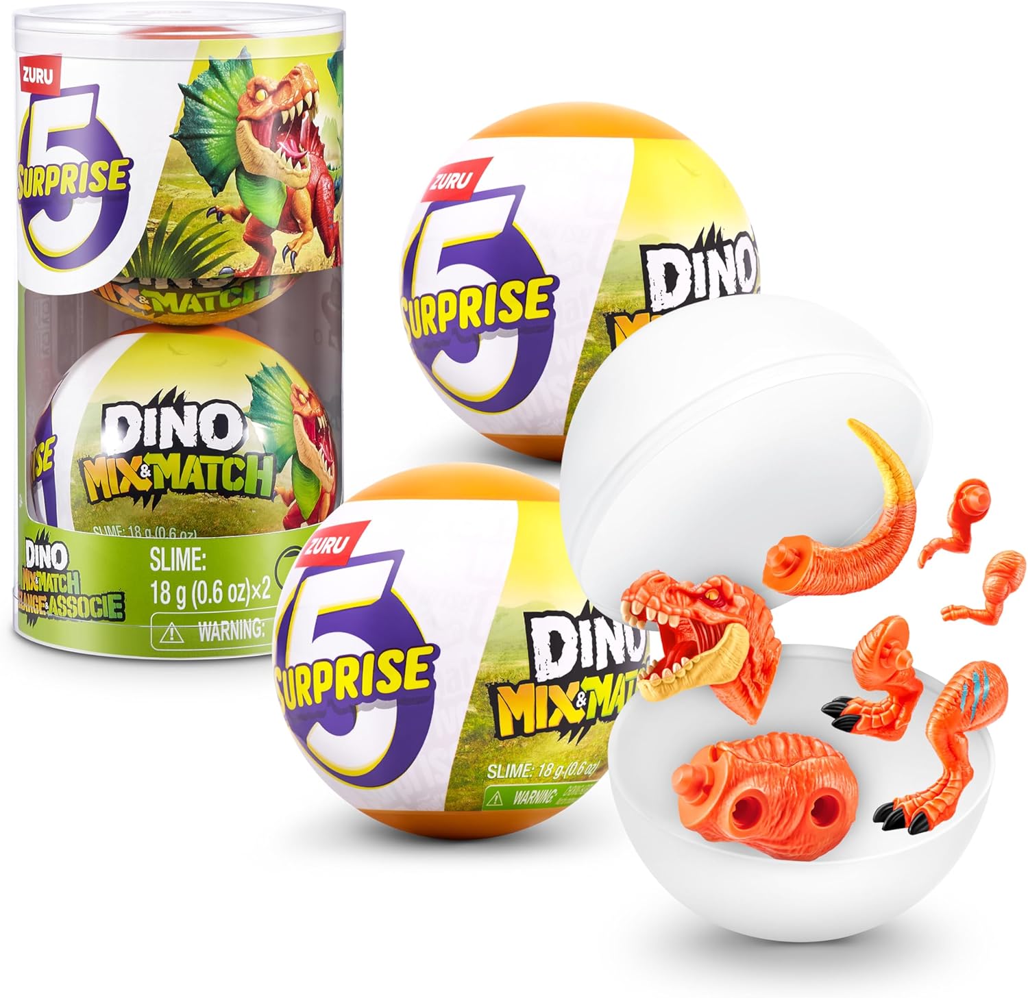 5 Surprise Dino Mix & Match di ZURU – Due capsule per creare dinosauri leggendari