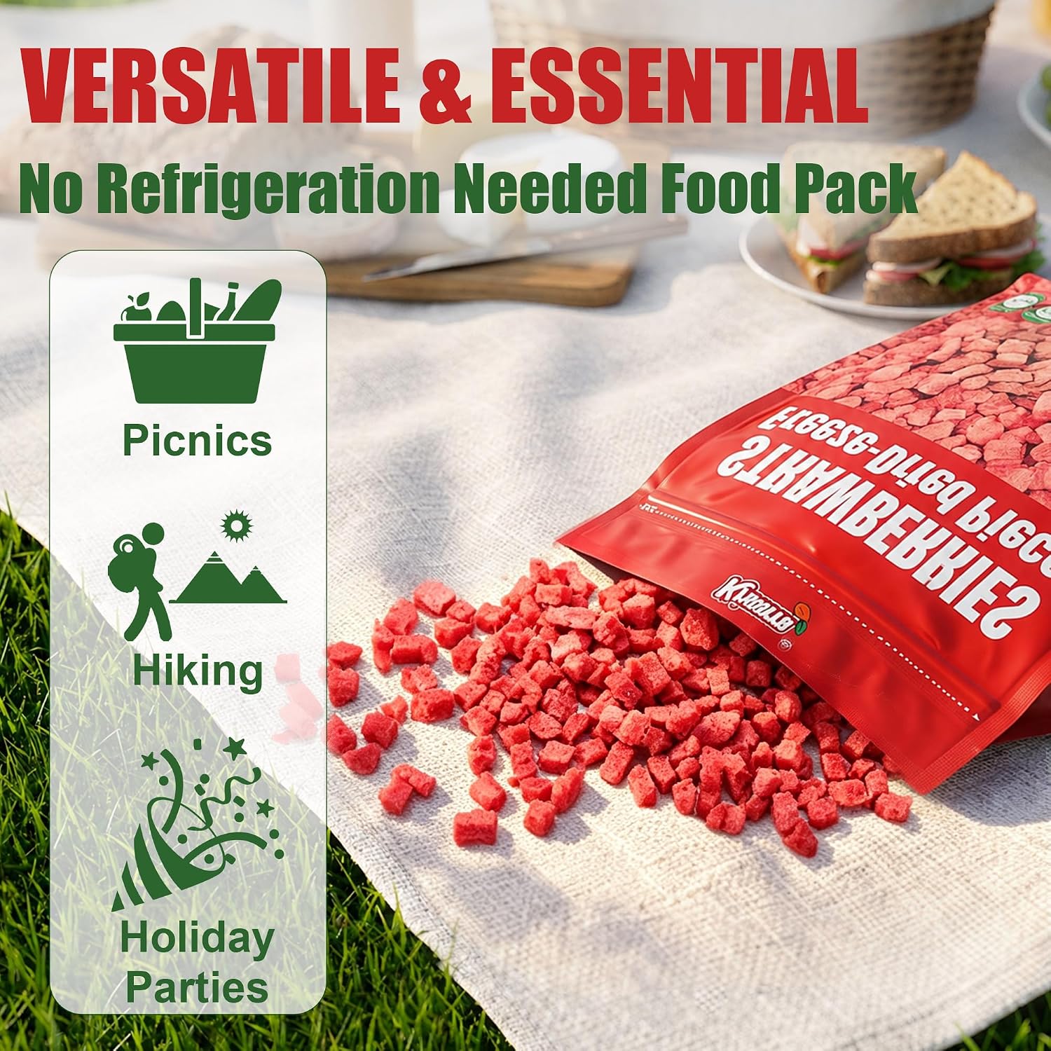 Detalle 2 de Freeze-Dried Strawberry Pieces, 9 oz
