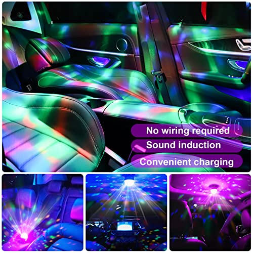 Detalle de URAQT Mini Discokugel Licht – tragbares USB-Diskolicht mit Sprachsteuerung und Mixfarben