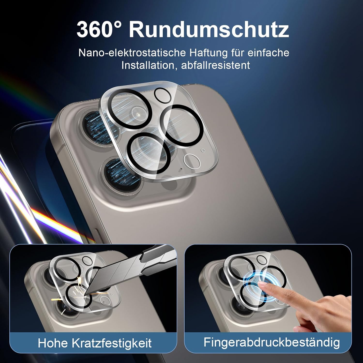 Detalle 2 de NEW'C iPhone 16 Pro Panzerglas 6,3 Zoll 2er Set