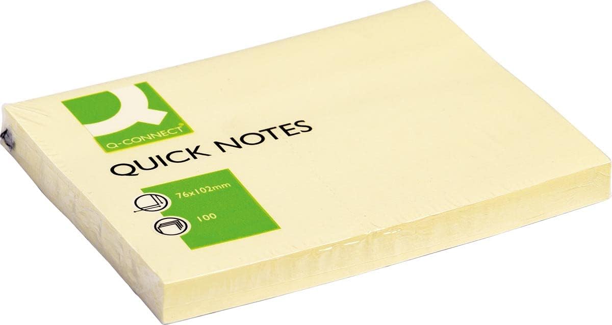 Detalle de Q-Connect KF10509 Haftnotizen Quick Notes Pastellfarben 75 × 75 mm – 12 x 100 Blatt