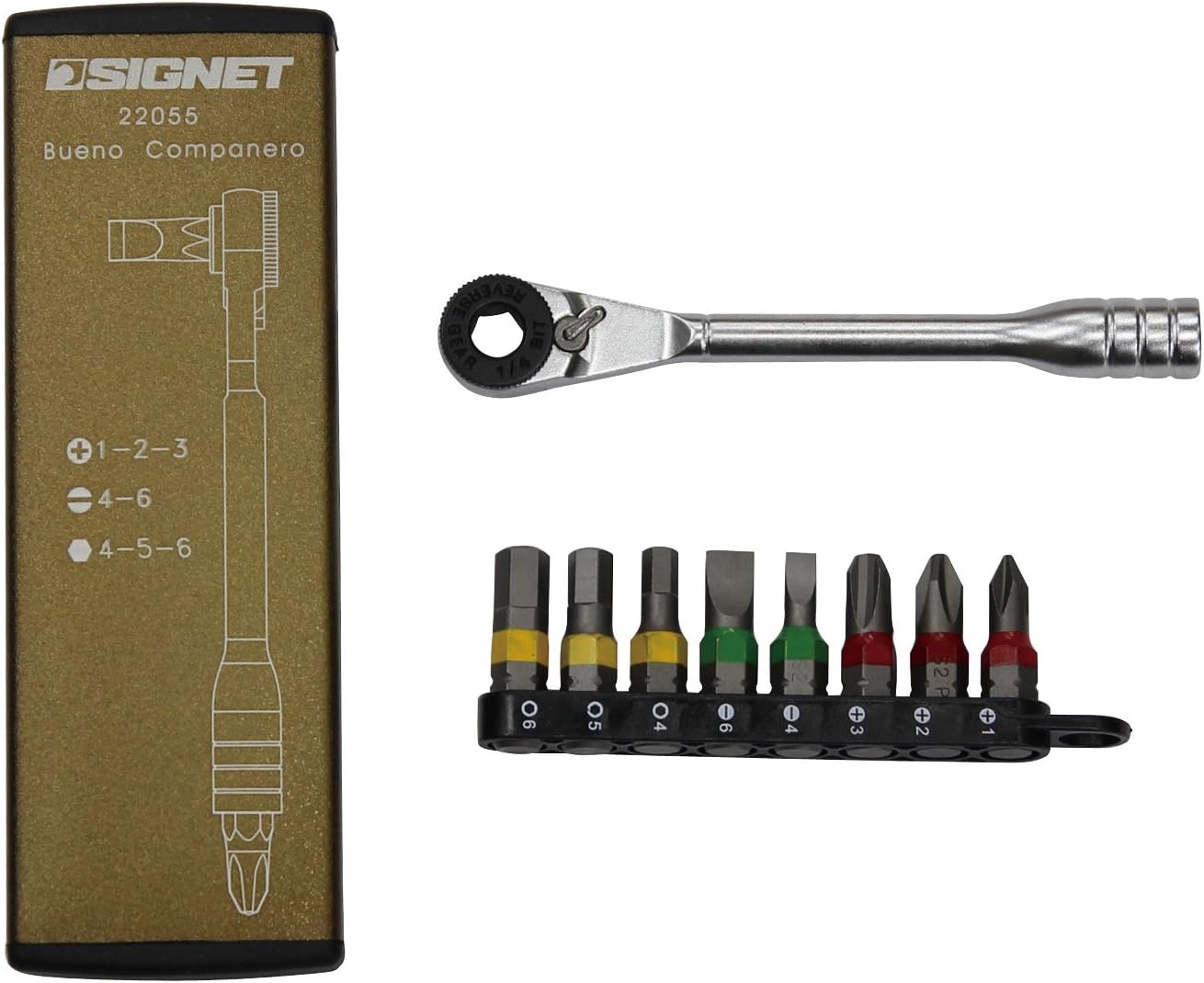 Thumbnail 6 de SIGNET ミニラチェセット 52ギア・7°送り角、8本ビット付き 全長93mm