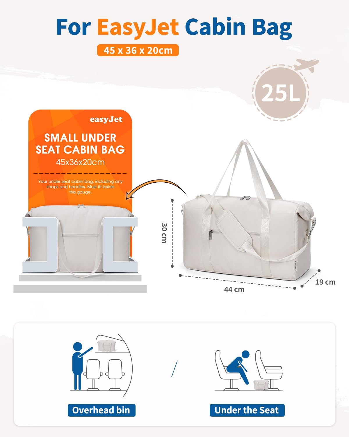 Detalle 2 de Narwey Cabin Bag 25L for Easyjet