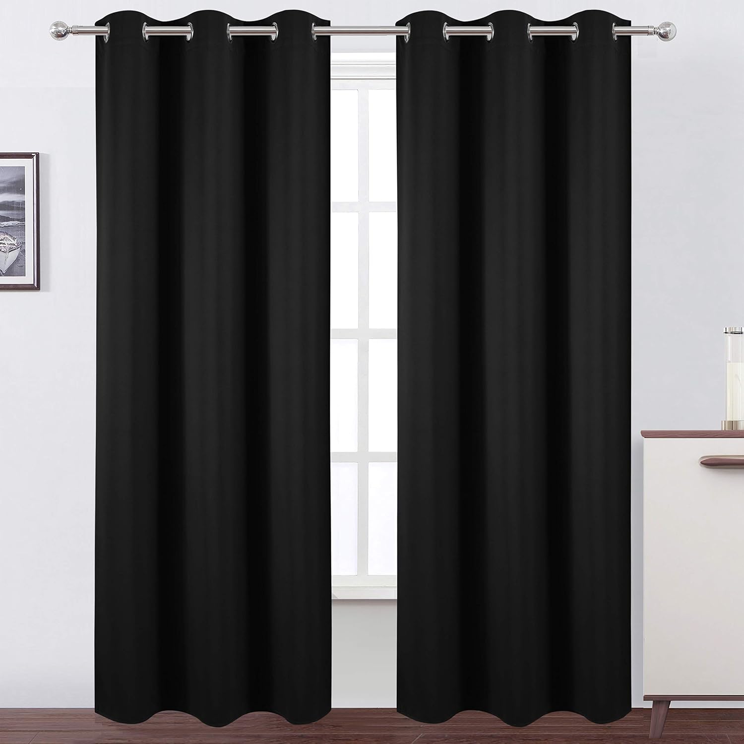 Detalle de LEMOMO Blackout Curtains, 42 x 84 Inch