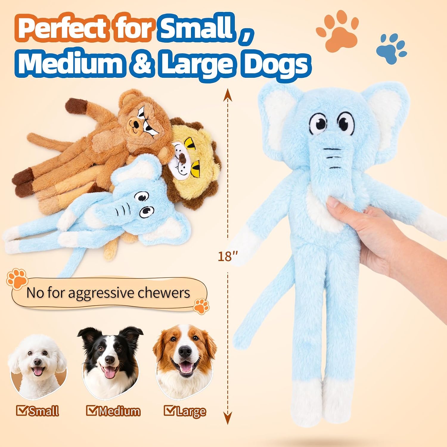 Detalle 2 de LAONOPS Jumbo Squeaky Dog Toys