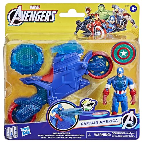 Detalle 2 de Marvel Avengers Epic World of Action Moto lanzaescudos del Capitán América