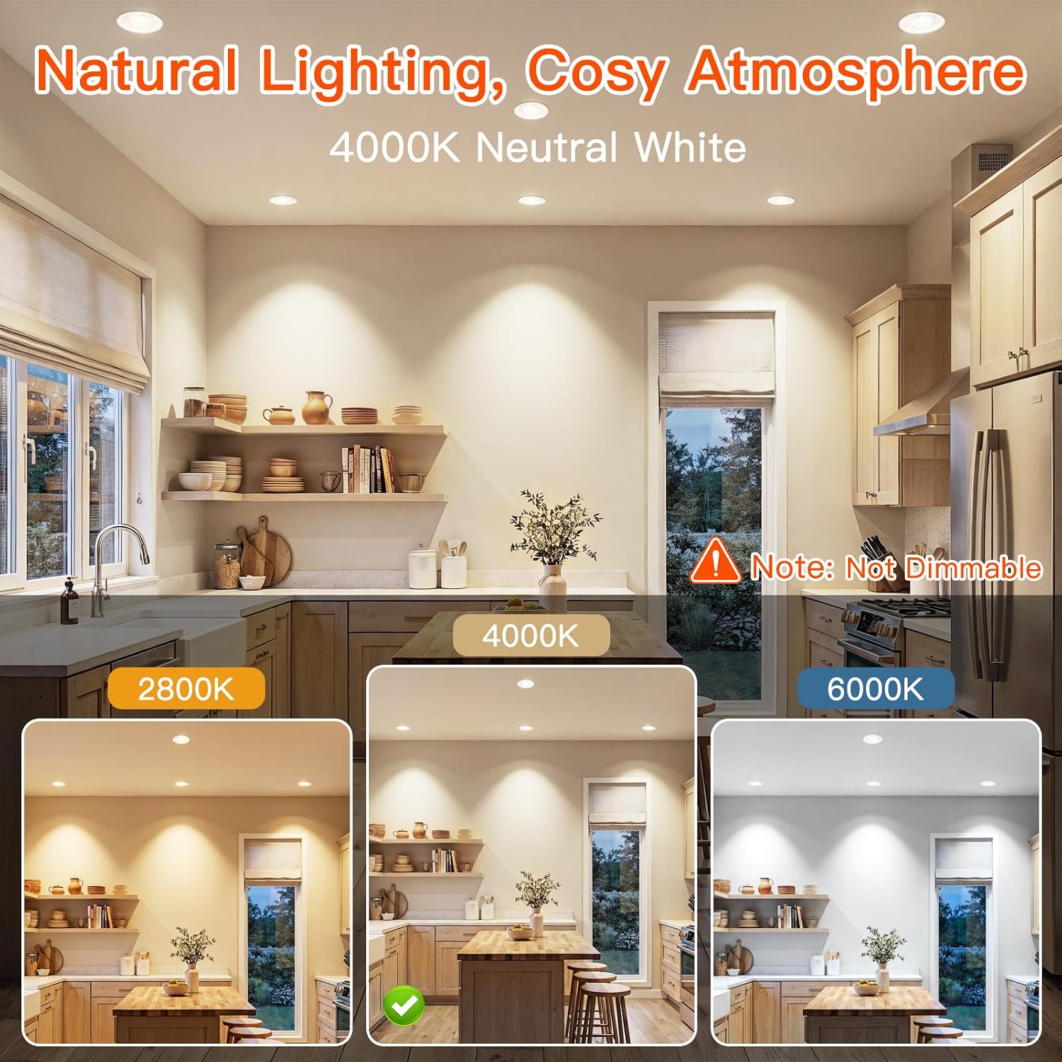 Detalle de Ketom GU10 LED 6W 4000K 6 pezzi