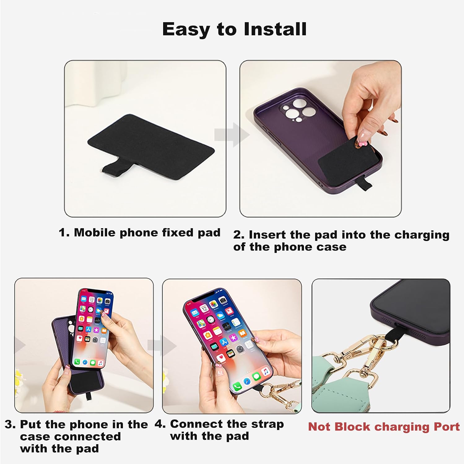 Thumbnail 4 de SCINYMC Clip and Go Strap for Phone with Wallet Crossbody (Khaki) — Adjustable Phone Lanyard with Zippered Pouch