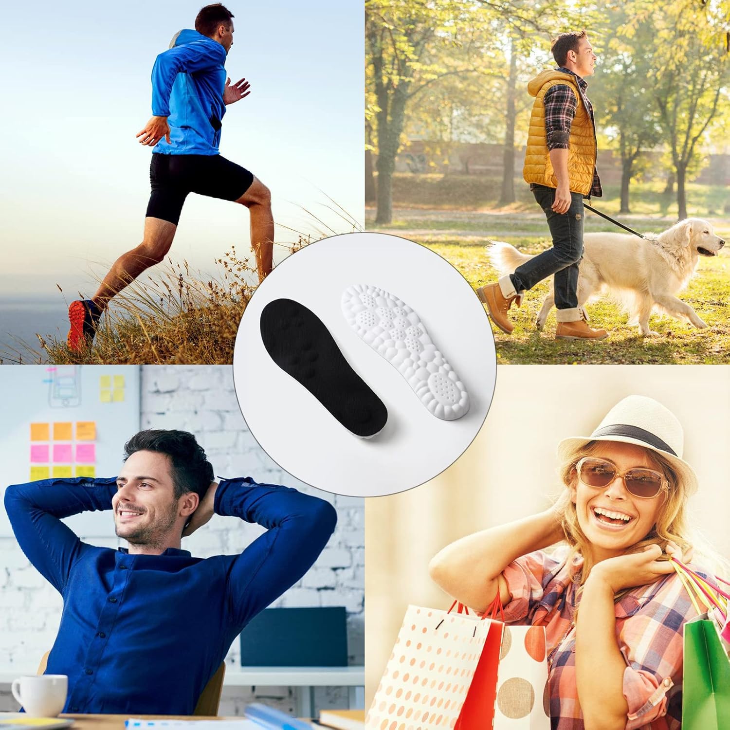 Thumbnail 6 de Memory Foam Insoles with Arch Support 9 UK