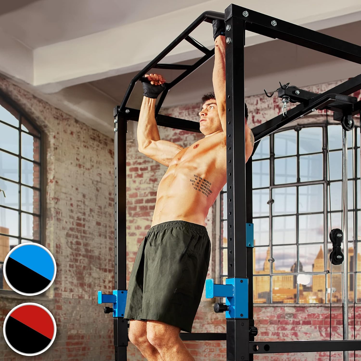 Detalle de TecTake Multiestación de Fitness para Entrenamiento 🏋