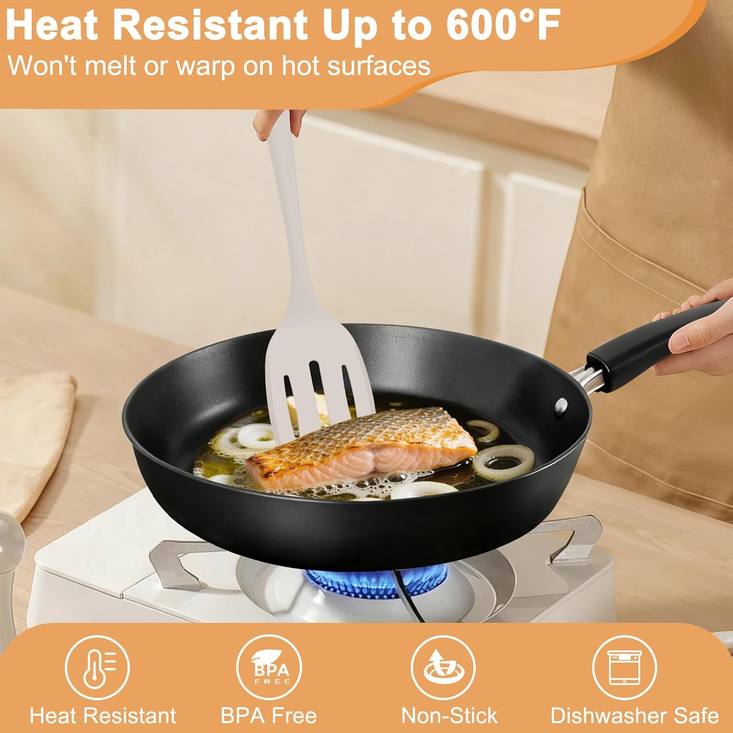 Detalle de VKIZIKV Silicone Spatula Set, 4-Piece