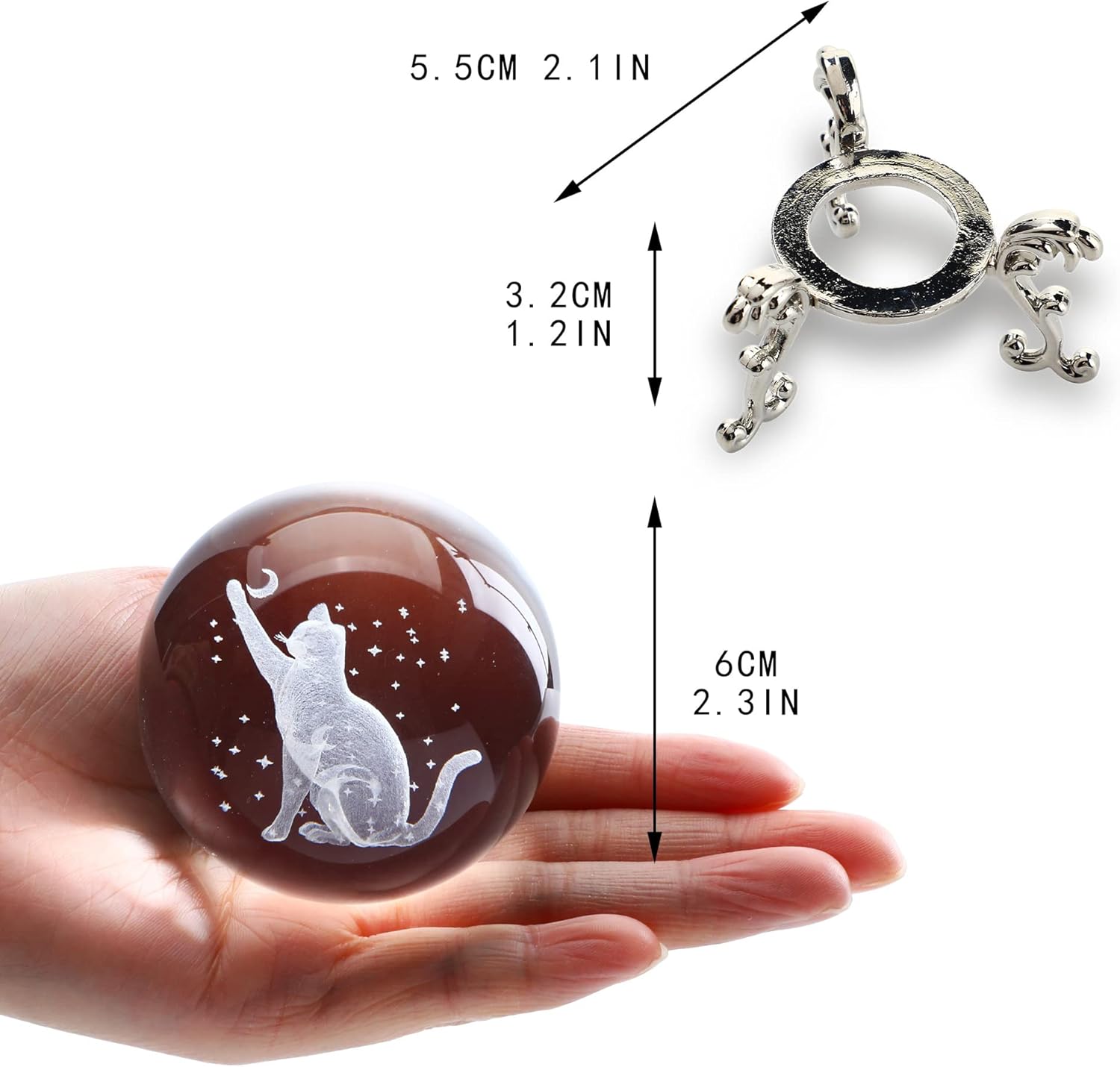 Thumbnail 5 de ZEERSHEE 60mm 3D crystal ball paperweight