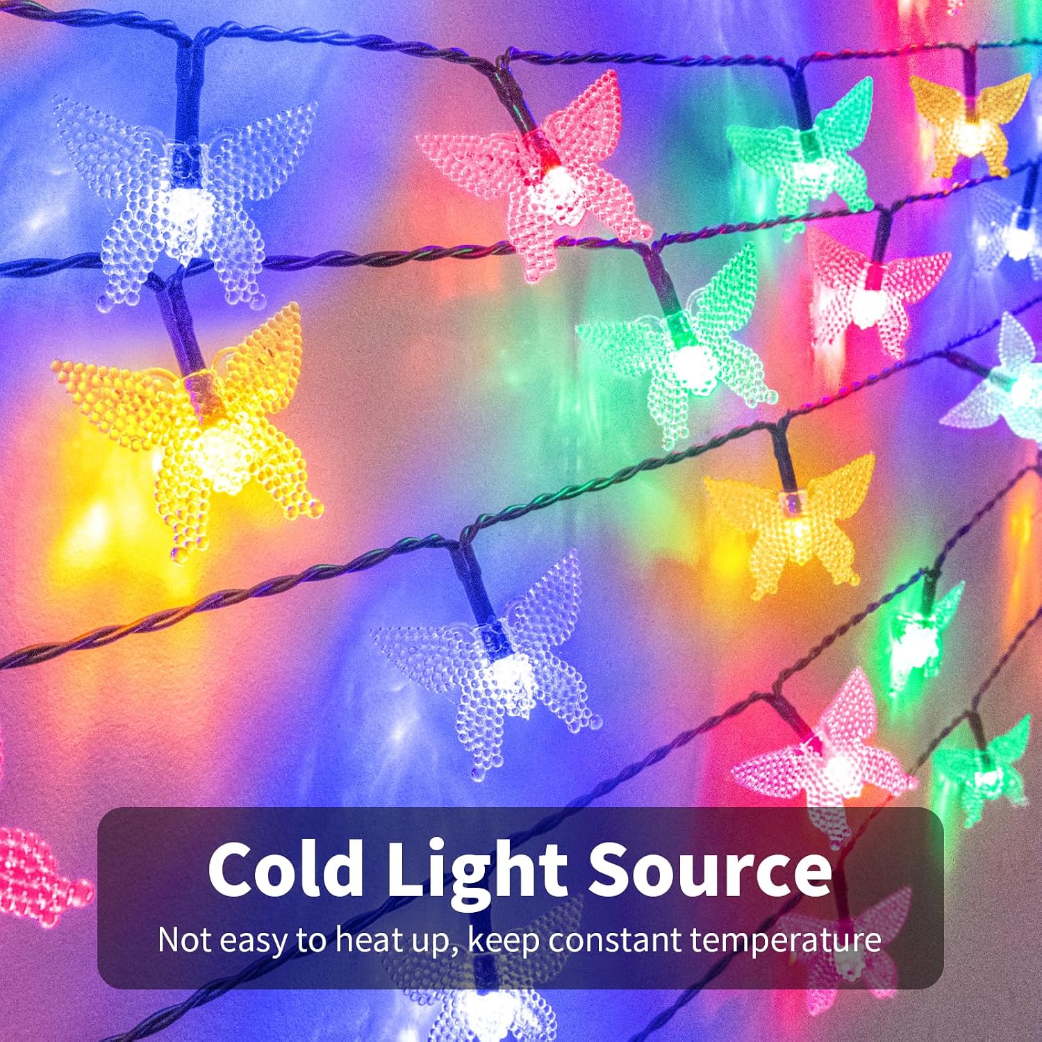 Detalle 2 de Isisyu Solar Lichterkette Schmetterling 20 LED