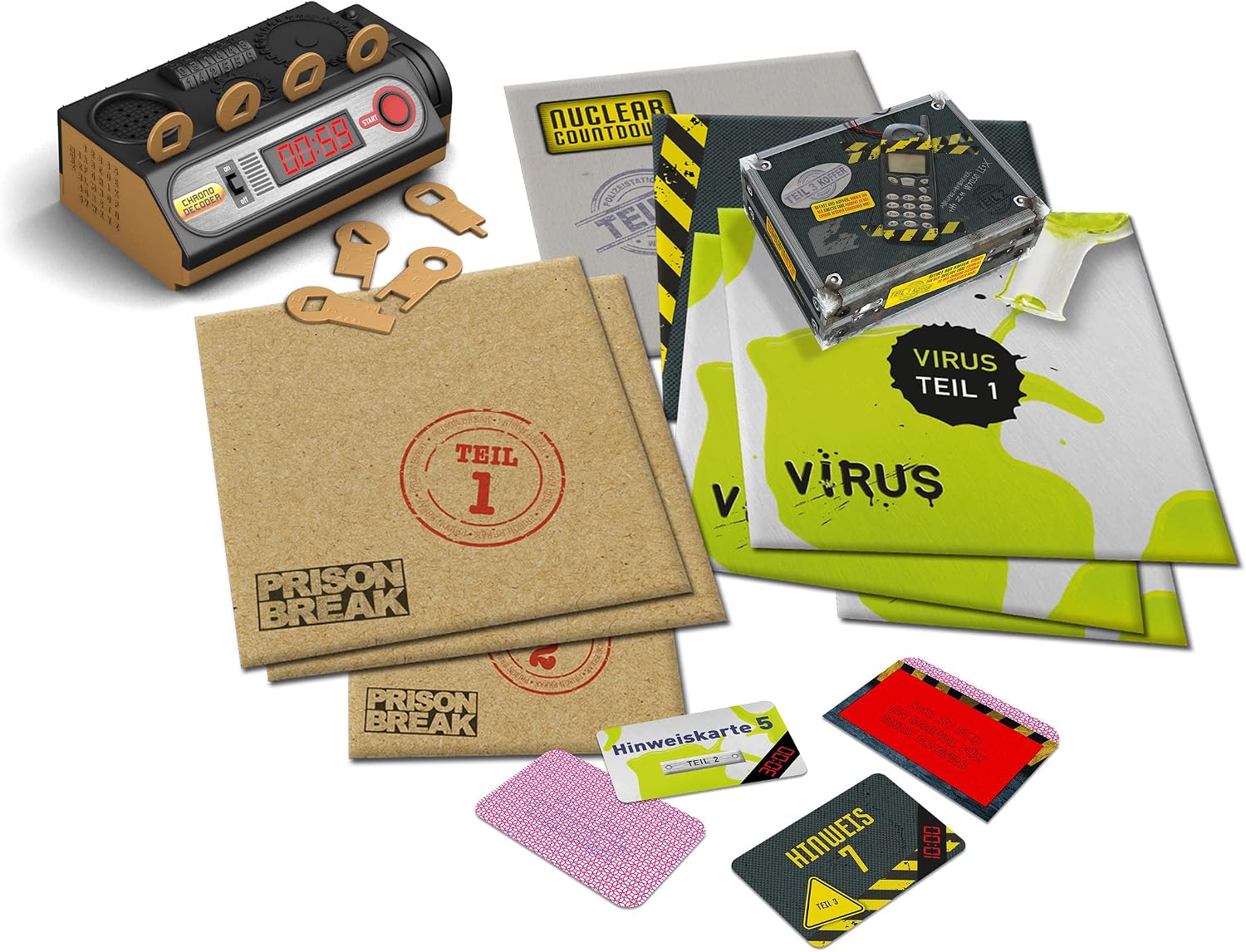 Detalle 2 de Noris Escape Room Starter Set 606102034 – Familia und Gesellschaftsspiel für Erwachsene