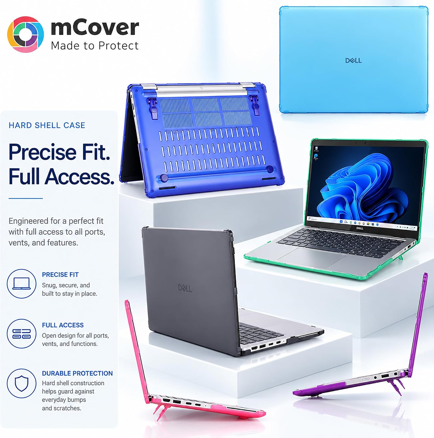 Detalle 2 de mCover Dell Pro 13 Plus PB13250/PB13255対応 13.3インチPCケース 半透明ポリカーボネート製・ブラック