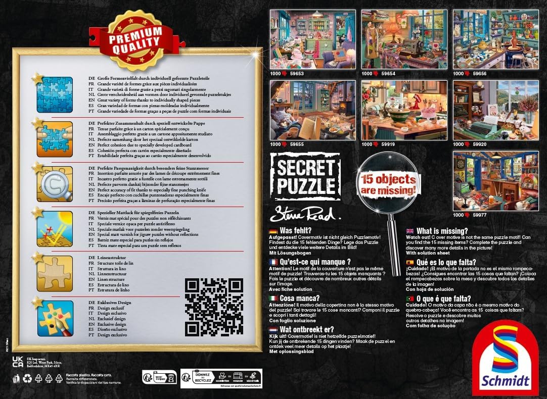 Thumbnail 2 de Schmidt Secret Puzzle Vaters Werkstatt 1000 Teile
