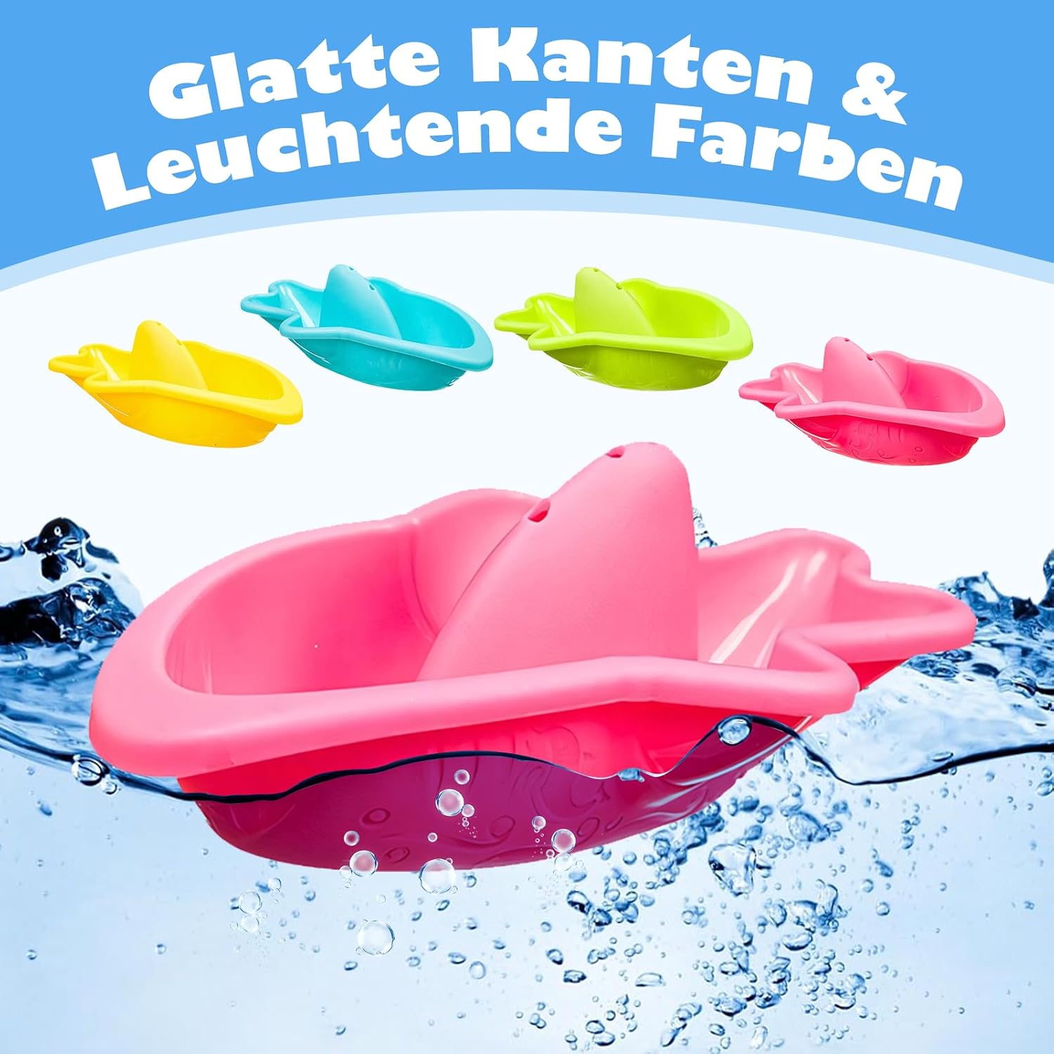 Detalle de Komicea Badewannenspielzeug – 10-teiliges Badespielset für Babys ab 1 Jahr