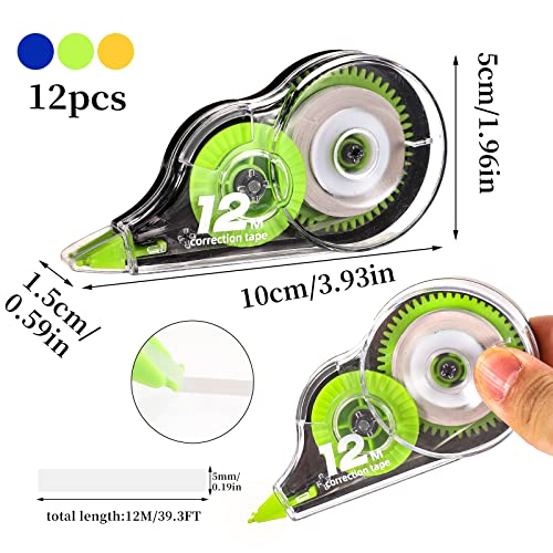 Detalle 2 de Lanjue 12 pezzi bianco a nastro 12 m x 5 mm ✏