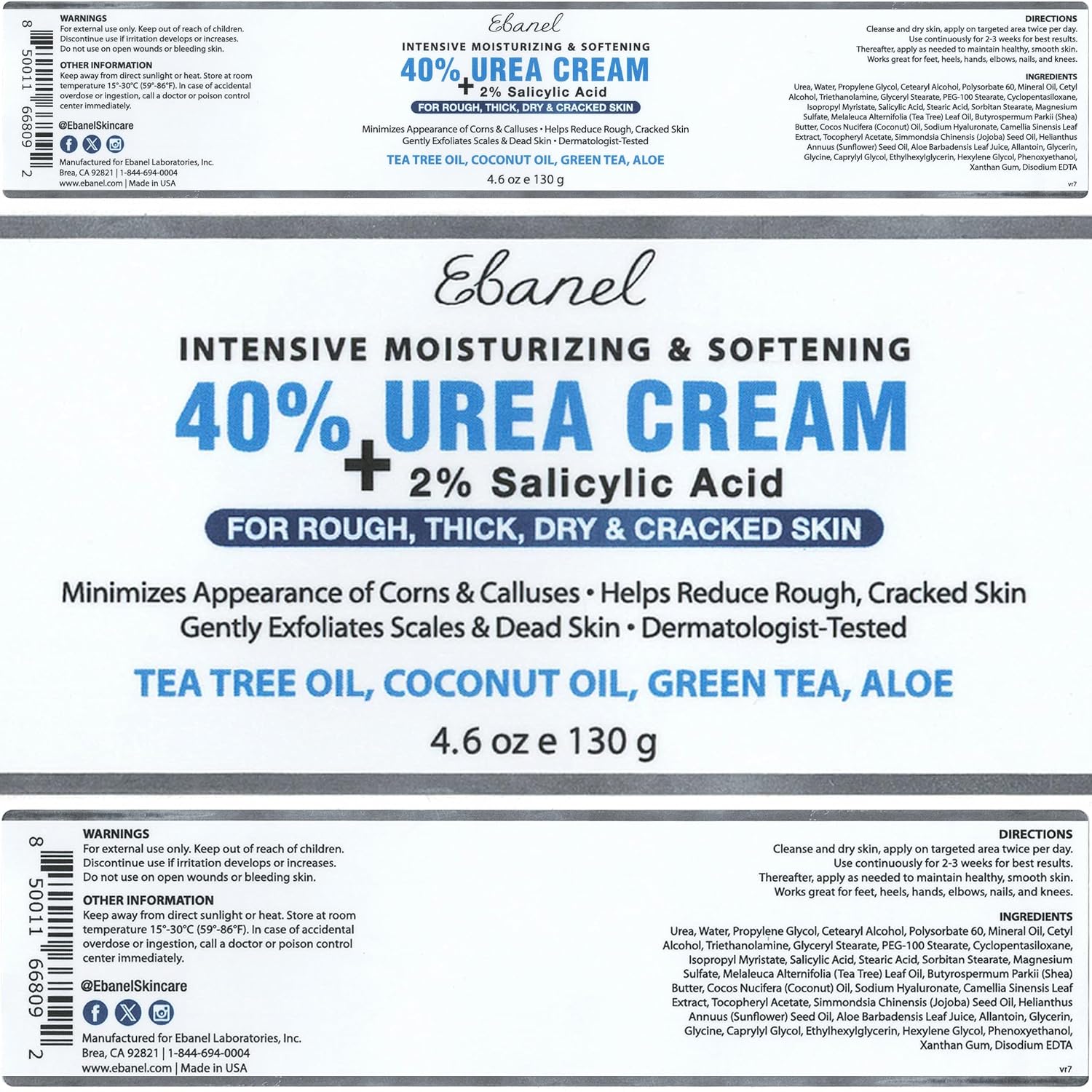 Thumbnail 6 de Ebanel Urea Cream 40% Foot Treatment 🦶