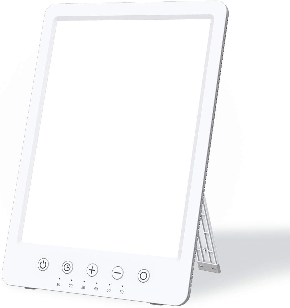 Detalle de Easysleep Sun Lamp 10000 Lux LED Energy Therapy (White) with 7 timer settings and adjustable brightness
