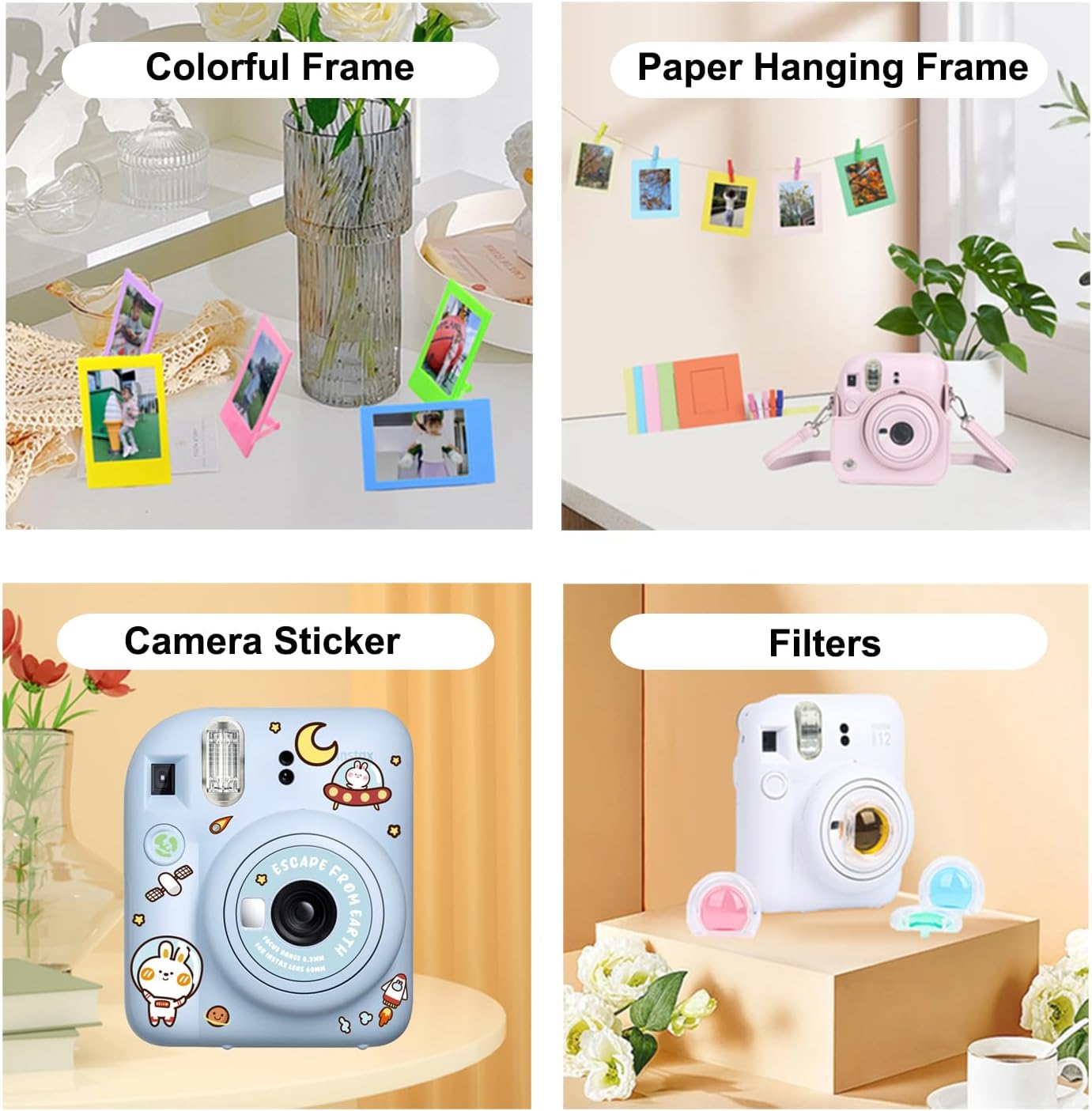 Thumbnail 2 de 12 in 1 Accessories Kit for Fujifilm Instax Mini 12 – Pastel Blue
