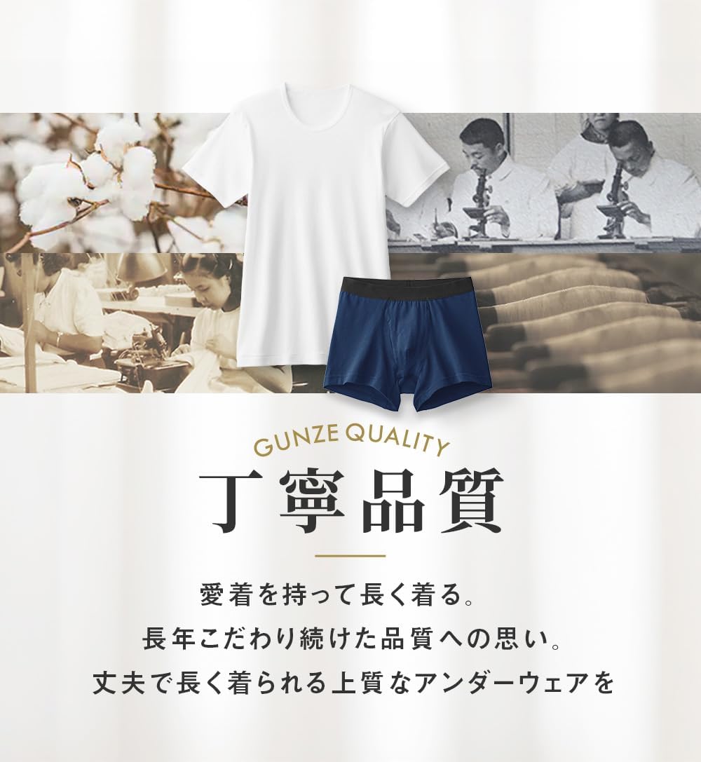 Thumbnail 6 de GUNZE GM00153 メンズVネックTシャツ 綿100%・3枚組のベーシックインナー